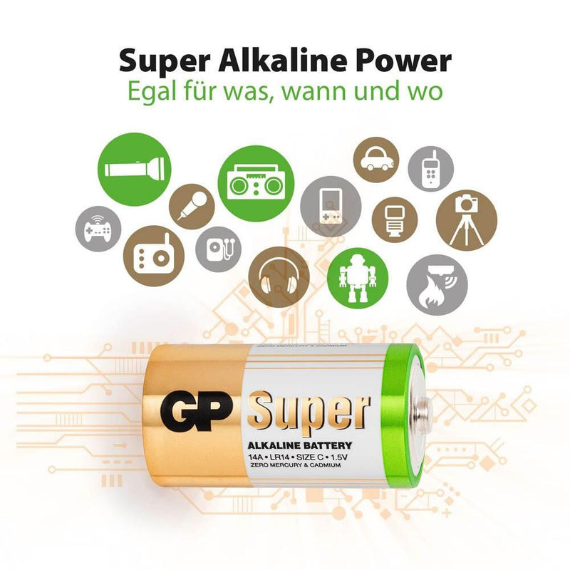 GP Batterien SUPER Baby C 1,5 V - 4 Stück