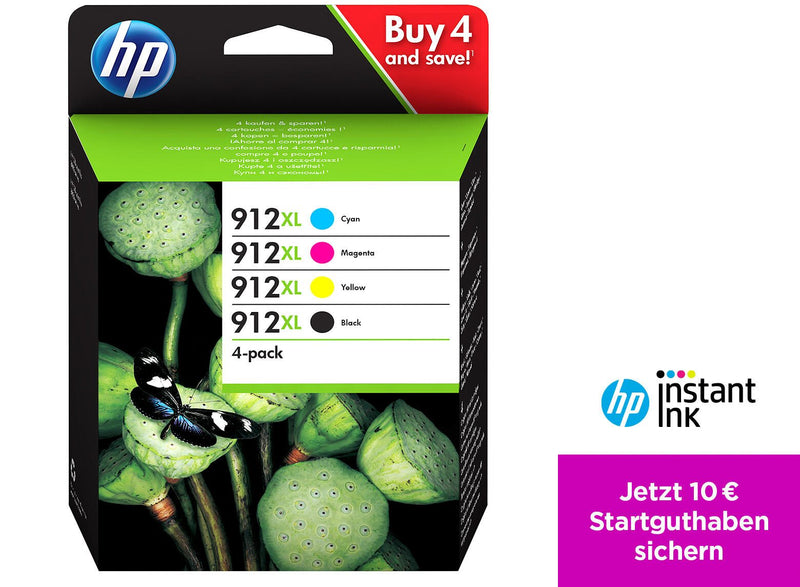 HP Original 912XL Druckerpatronen - 4er Multipack (3YP34AE)
