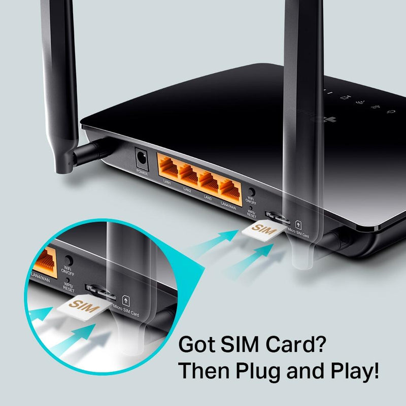 TP-Link Archer MR200 V4 AC750 Wireless Dual Band 4G LTE Router