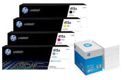 Bundle mit HP Original 415A Toner 4er Multipack + 2.500 Blatt HP Kopierpapier hochweiß