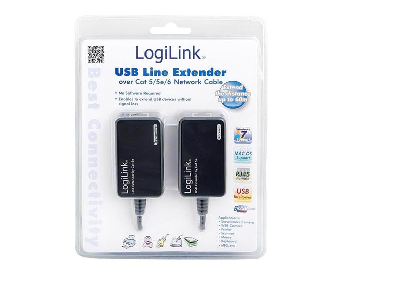 LogiLink UA0021D USB Line Extender over Cat 5/5e/6