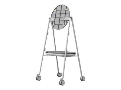 Steelcase Wagen für interaktives flaches Paneel Grau, Arctic White, Pewter für Microsoft Surface Hub 2S/3