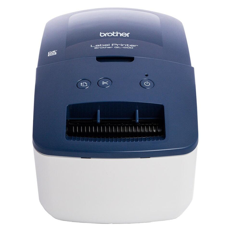 Brother QL-600B Professioneller Etikettendrucker für Einzel- und Endlosetiketten (Blau)