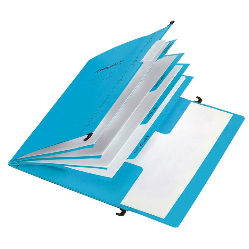 Pagna - Hängeregister - 4 Fächer - mit Register - Blau