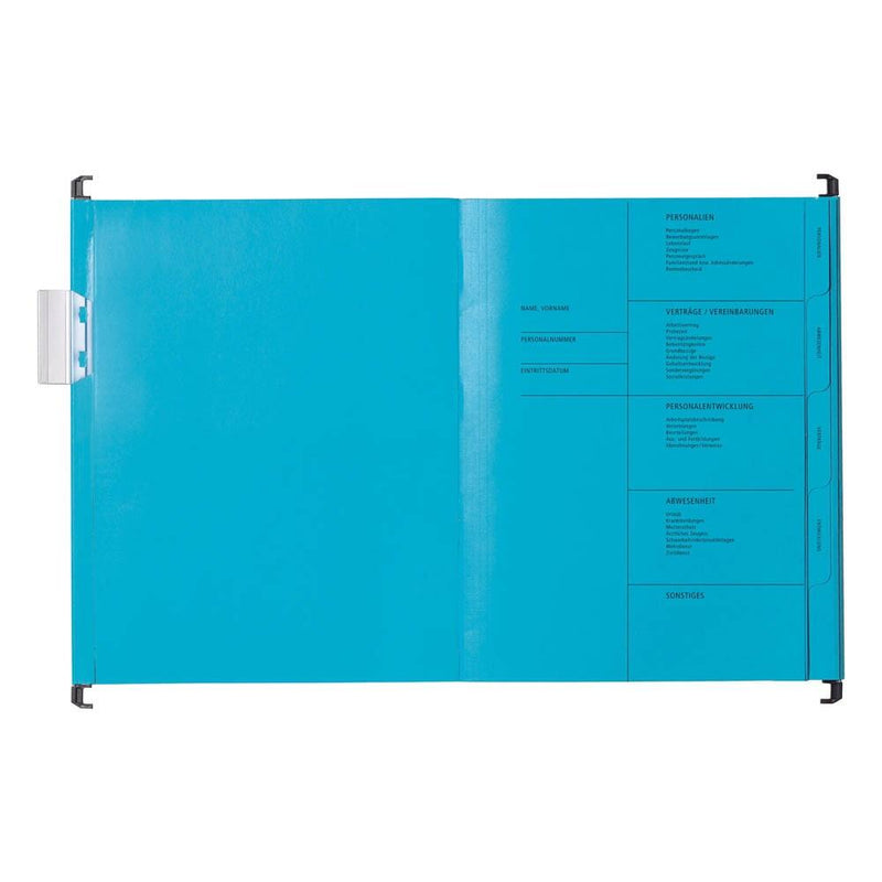 Pagna - Hängeregister - 4 Fächer - mit Register - Blau