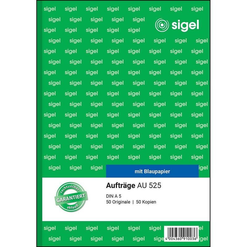 sigel Auftrag Formularbuch AU525 - 2 x 50 Blatt