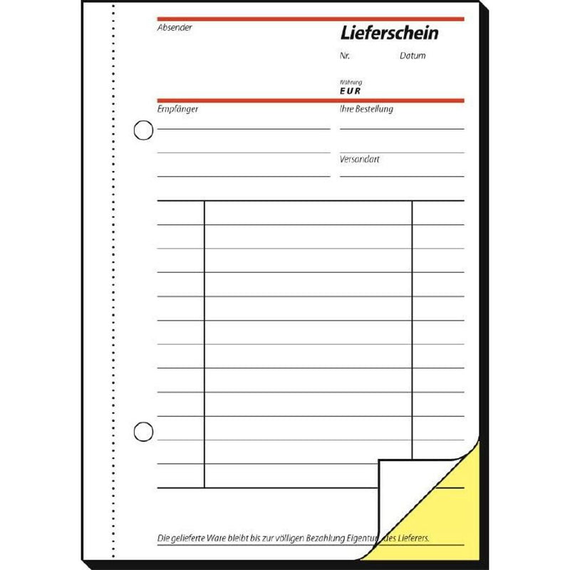 sigel Lieferschein mit Empfangsschein Formularbuch SD013 - 2 x 40 Blatt