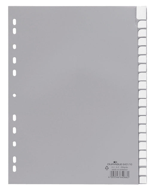 DURABLE Ordnerregister Vollformat A-Z grau 20-teilig - 1 Satz