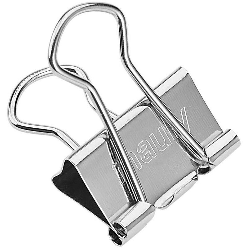 MAUL Foldbackklammern silber 1,9 cm - 12 Stück