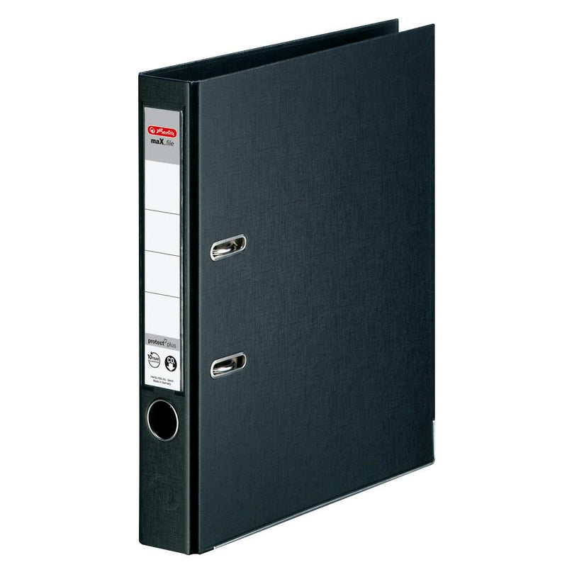 herlitz maX.file protect plus Ordner Kunststoff 5,0 cm DIN A4 - schwarz