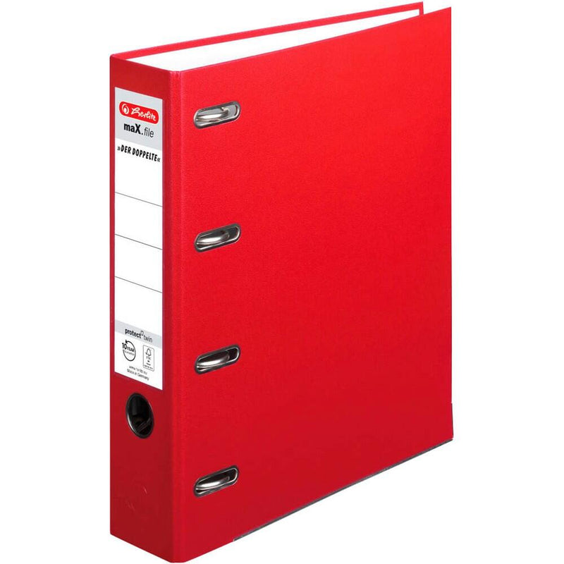 herlitz maX.file protect Doppelordner 7,0 cm Karton - rot (2 x A5 quer)