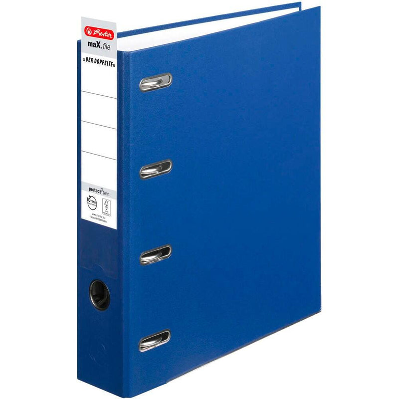 herlitz maX.file protect Doppelordner Karton 7,0 cm - blau