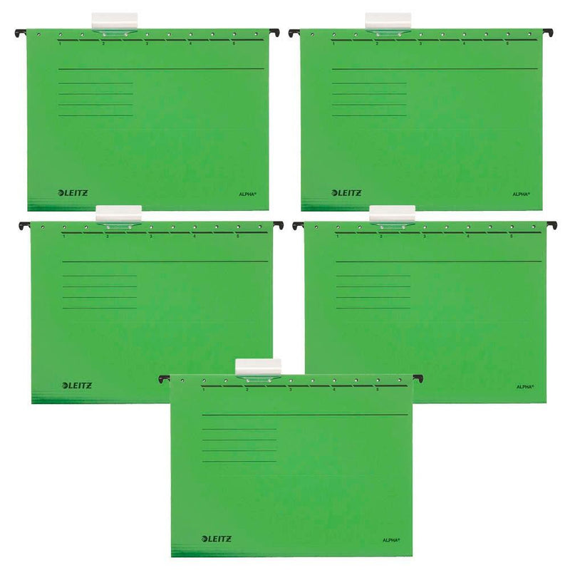 LEITZ Hängemappen ALPHA 1985 grün - 5 Stück