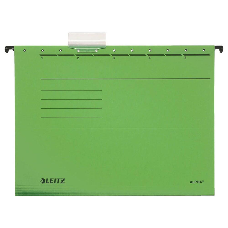 LEITZ Hängemappen ALPHA 1985 grün - 5 Stück