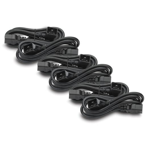 APC AP98892F Stromkabel-Set (6 Stück), C19 auf C20 (90 Grad), 0,6 m