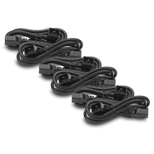 APC AP98892F Stromkabel-Set (6 Stück), C19 auf C20 (90 Grad), 0,6 m