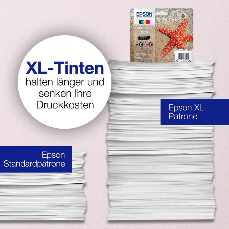 Epson Original 603XL Seestern Druckerpatrone - schwarz (C13T03A14010)