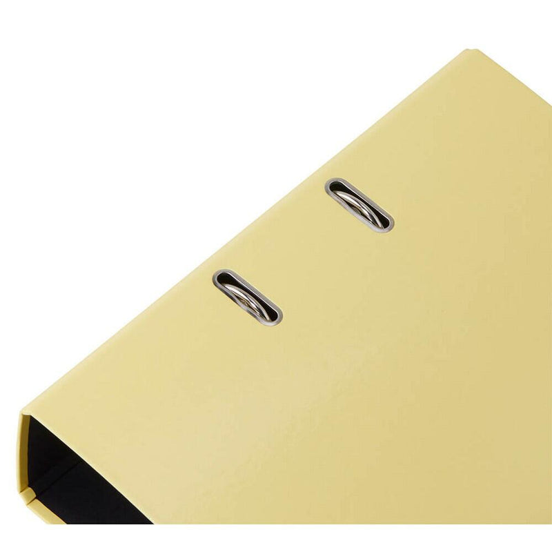 FALKEN Pastell Color Ordner Karton 8,0 cm DIN A4 - Vanille Gelb