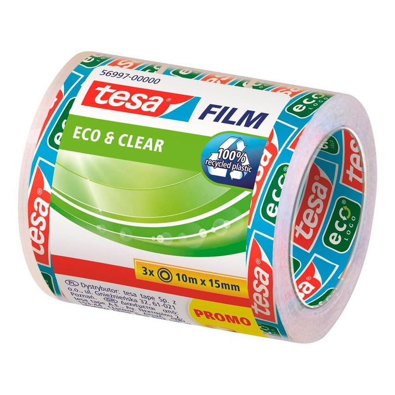 tesa ECO & CLEAR Klebefilm 15 mm x 10 m transparent