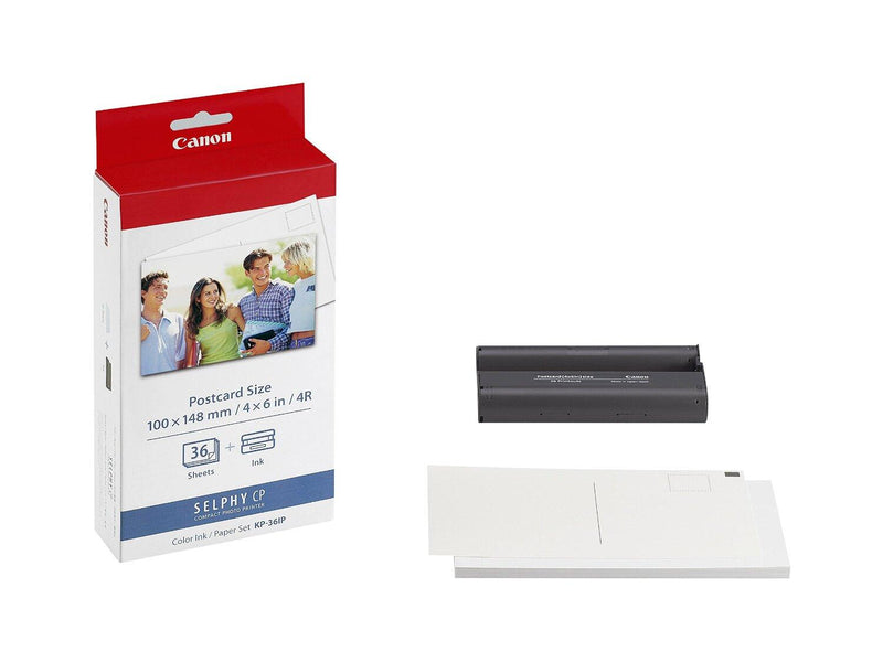 Canon Original KP-36IP Farbbandkassette 2er-Pack (C/M/Y) und 2x36 Blatt Papier 100x148mm
