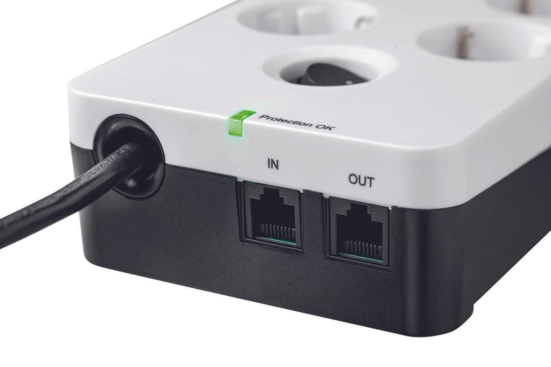 Eaton Steckdosenleiste 6fach mit RJ-11 Telefonstecker und USB-Anschlüsse 1.5m weiß