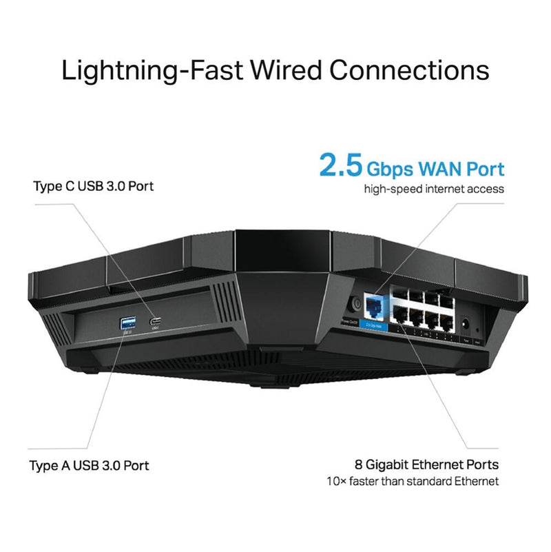 TP-Link Archer AX6000 WLAN-Router mit 8 Port Gigabit Switch