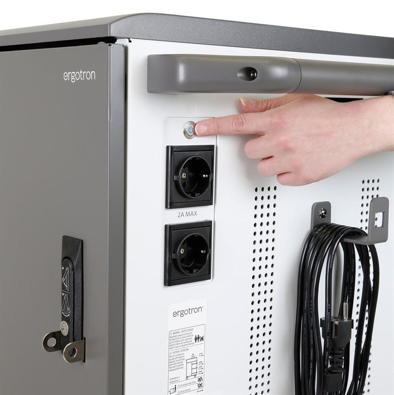 Ergotron YES36 Ladewagen für bis zu 24 Laptops/36 Tablets/Chromebooks mit patentierter PowerShuttle Technologie