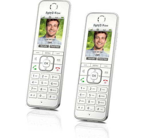 2x AVM FRITZ Fon C6 Duo Schnurloses DECT Telefon