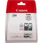 Canon Original PG-560 + CL-561 Druckerpatronen 2er-Pack - BK/C/M/Y 180 Seiten