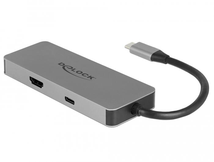 DeLOCK Dockingstation für Mobilgeräte USB Type-C zu HDMI / USB 3.0 Type-A / USB 2.0 Type-A / SD / Micro SD