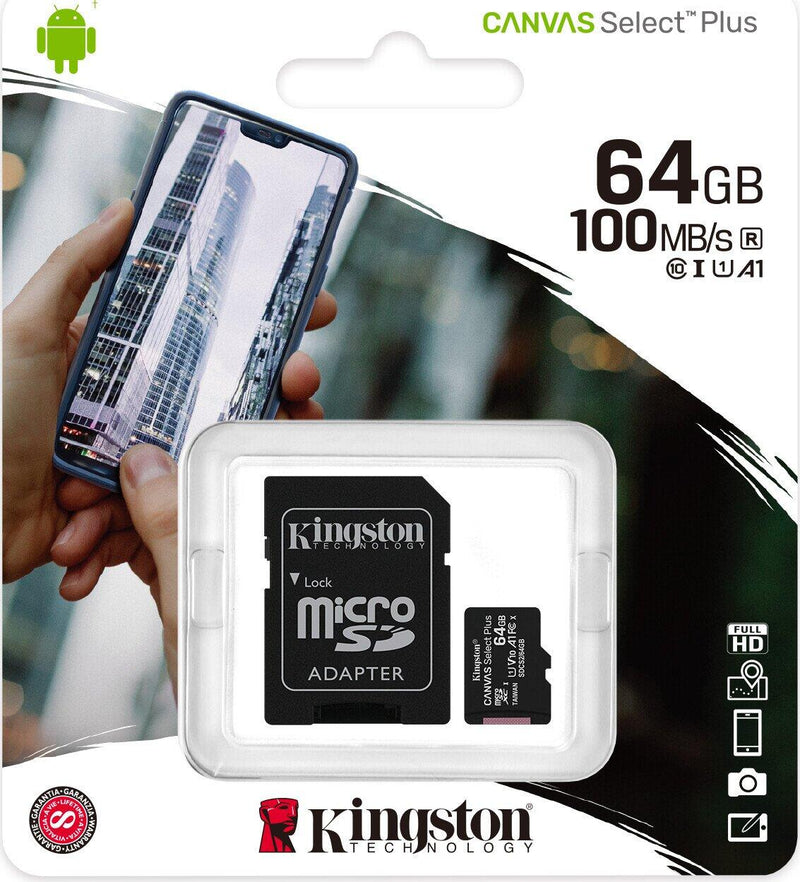 Kingston Canvas Select Plus - microSDHC 64GB Kit