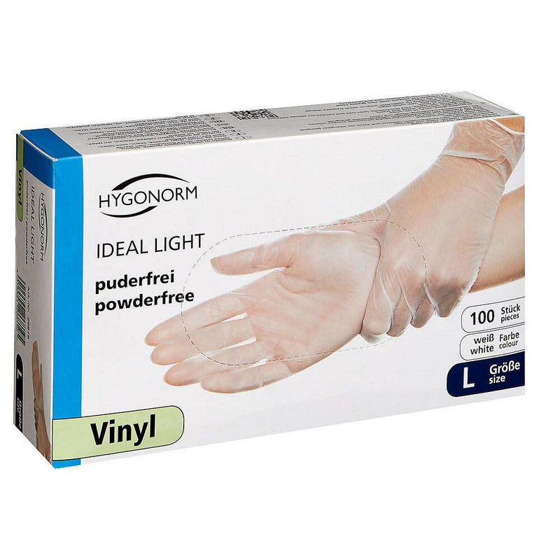 HYGONORM unisex Einmalhandschuhe IDEAL LIGHT weiß Größe L - 100 Stück