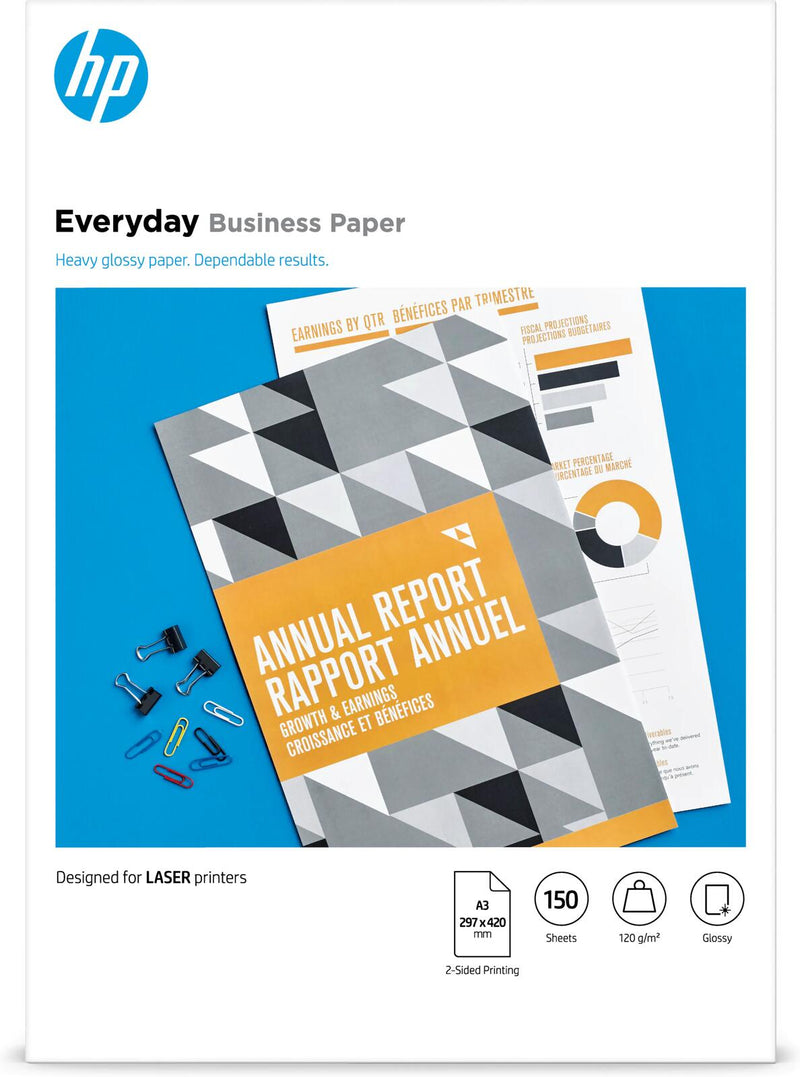 HP Everyday - Business Laser-Papier Glänzend - A3 (297 x 420 mm) - 120 g/mÃÂ² - 150