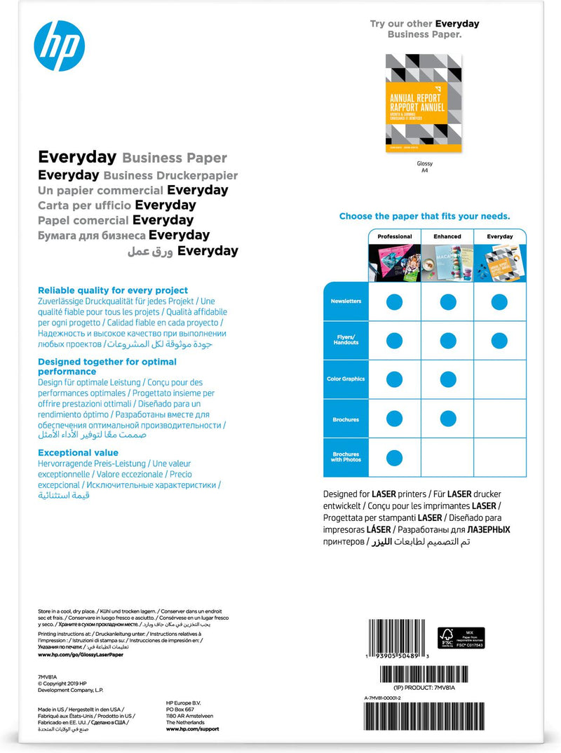 HP Everyday - Business Laser-Papier Glänzend - A3 (297 x 420 mm) - 120 g/mÃÂ² - 150