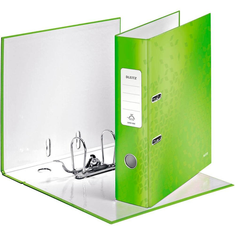 LEITZ WOW Ordner DIN A4 Karton 8,0 cm - grün