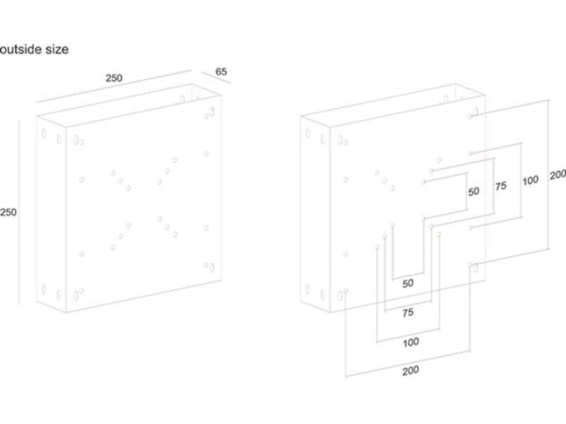 Multibrackets M PC Media Box/Digital Signage Box I 100 x 100 mm