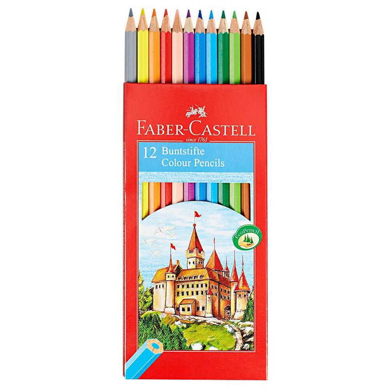 FABER-CASTELL CASTLE Buntstifte farbsortiert - 12 Stück