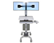 Ergotron Neo-Flex Dual WideView WorkSpace Computerwagen für zwei Monitore bis 55,88 cm 22 Zoll grau