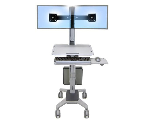 Ergotron Neo-Flex Dual WideView WorkSpace Computerwagen für zwei Monitore bis 55,88 cm 22 Zoll grau
