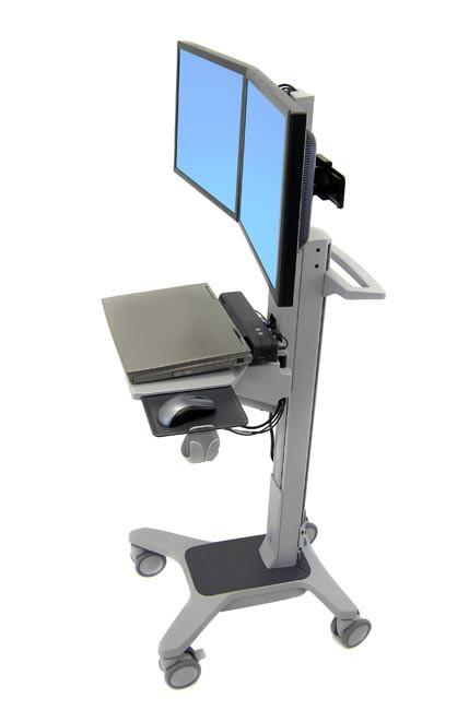 Ergotron Neo-Flex Dual WideView WorkSpace Computerwagen für zwei Monitore bis 55,88 cm 22 Zoll grau