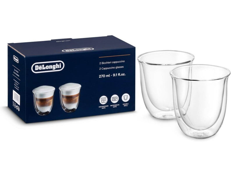 DeLonghi Cappuccino Glasses 2 x 270 ml