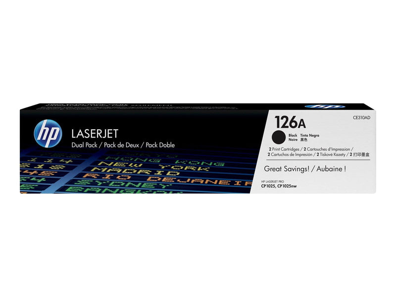 HP 126A / CE310AD - 2-Pack - Black Toner - Tonerpatrone Schwarz