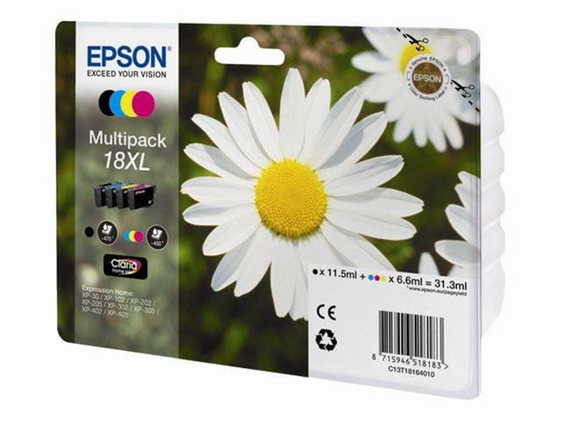 Epson 18XL Ink Cartridge Multi - CMYK - Tintenpatrone Cyan, Magenta, Gelb, Fotoschwarz