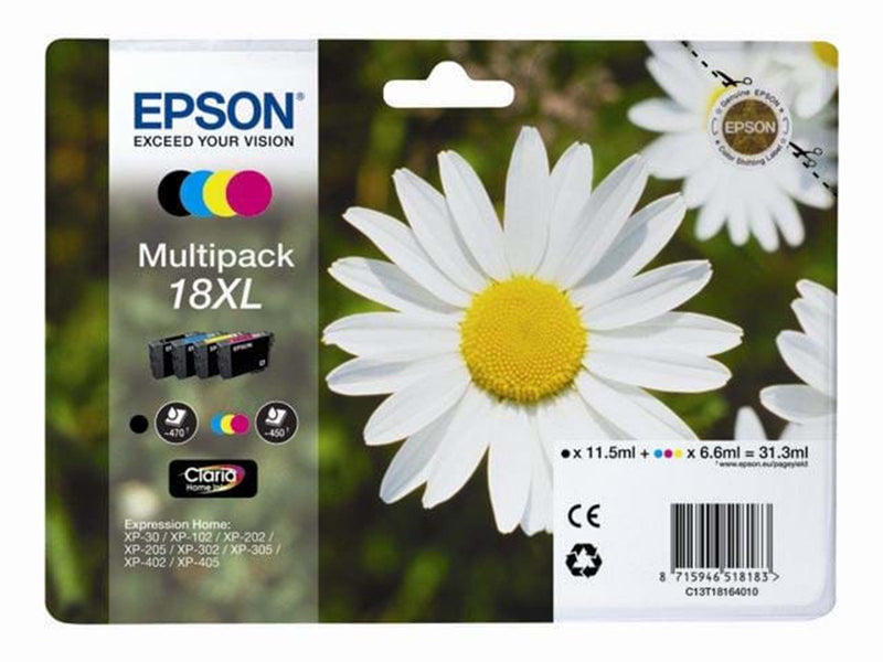 Epson 18XL Ink Cartridge Multi - CMYK - Tintenpatrone Cyan, Magenta, Gelb, Fotoschwarz