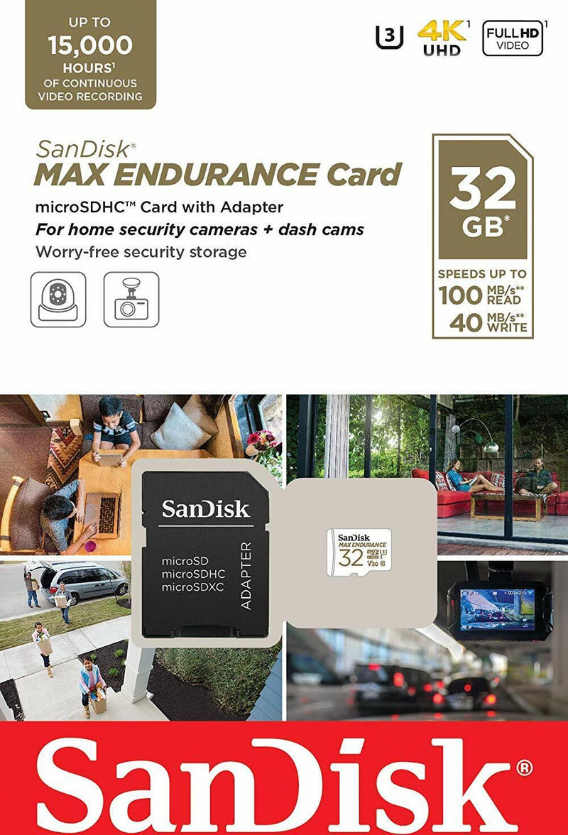 SanDisk Max Endurance microSDHC Speicherkarte 32GB Kit + SD Adapter