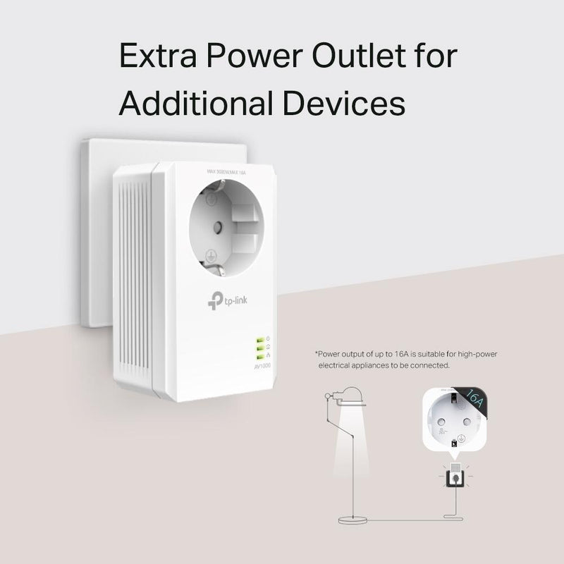 TP-Link TL-PA7017P KIT AV1000-Gigabit-Powerline-Adapter KIT mit Steckdose