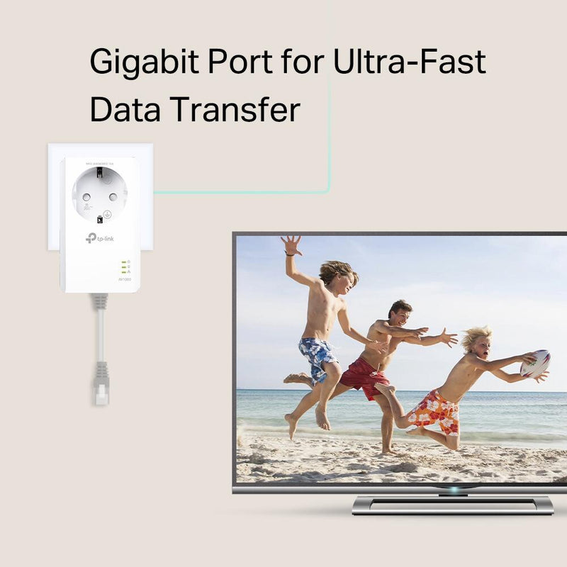 TP-Link TL-PA7017P KIT AV1000-Gigabit-Powerline-Adapter KIT mit Steckdose