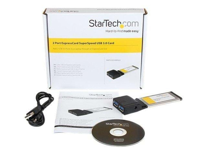 StarTech.com 2 Port ExpressCard SuperSpeed USB 3.0 Card Adapter - USB-Adapter