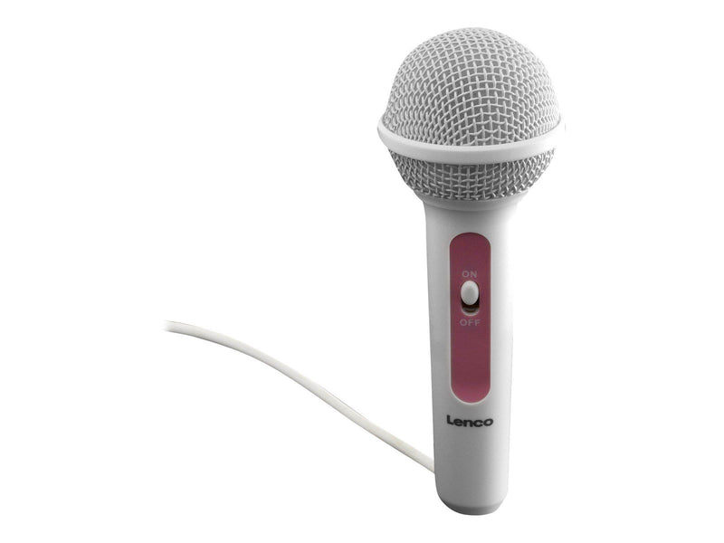 Lenco SCD-650 - Portable FM Radio CD/MP3/USB Microphone & Light Effects - Pink - FM - Stereo - Pink