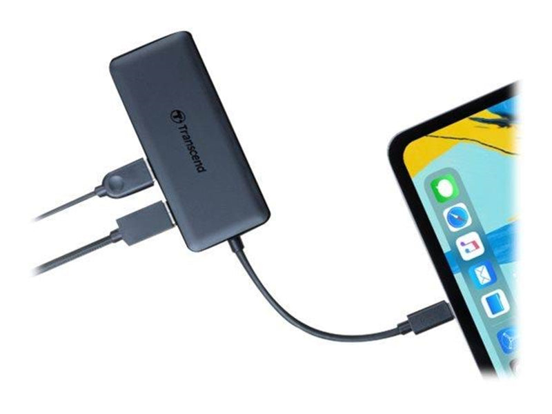 Transcend 6-in-1 USB Type-C Hub HUB5C USB-Hubs - Schwarz